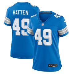 Hogan Hatten Detroit Lions Women's Game Jersey - Blue - Nike