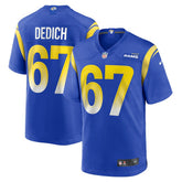 Justin Dedich Los Angeles Rams Game Jersey - Royal - Nike