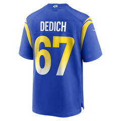 Justin Dedich Los Angeles Rams Game Jersey - Royal - Nike