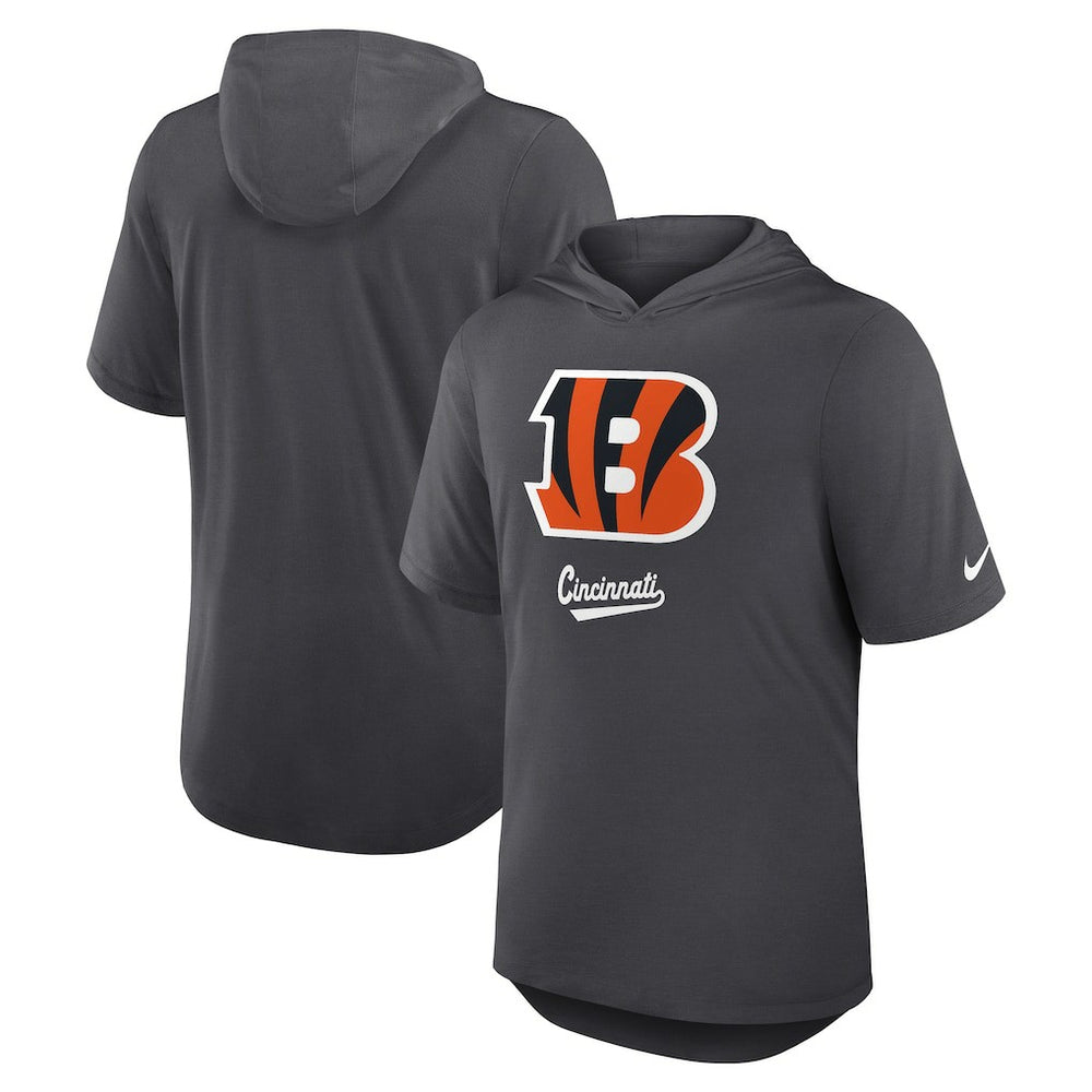 Cincinnati Bengals Tri-Blend Performance Hoodie T-Shirt - Anthracite - Nike