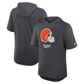 Cleveland Browns Tri-Blend Performance Hoodie T-Shirt - Anthracite - Nike
