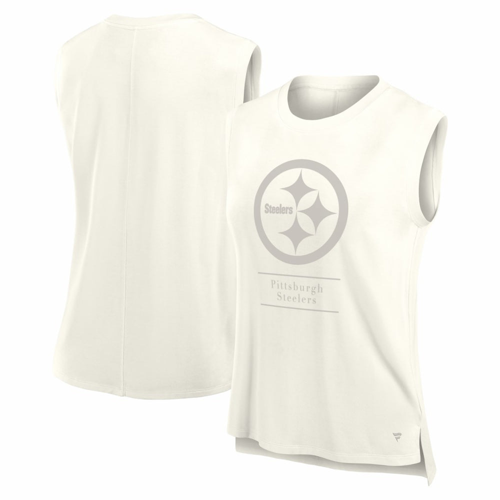 Pittsburgh Steelers Women's Studio Embrace Tank Top - Cream - Fanatics