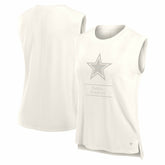 Dallas Cowboys Women's Studio Embrace Tank Top - Cream - Fanatics