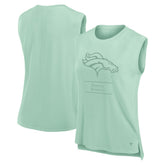 Denver Broncos Women's Studio Embrace Tank Top - Mint - Fanatics