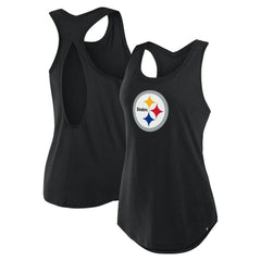 Pittsburgh Steelers Women's Iron Fan Tank Top - Black - Fanatics