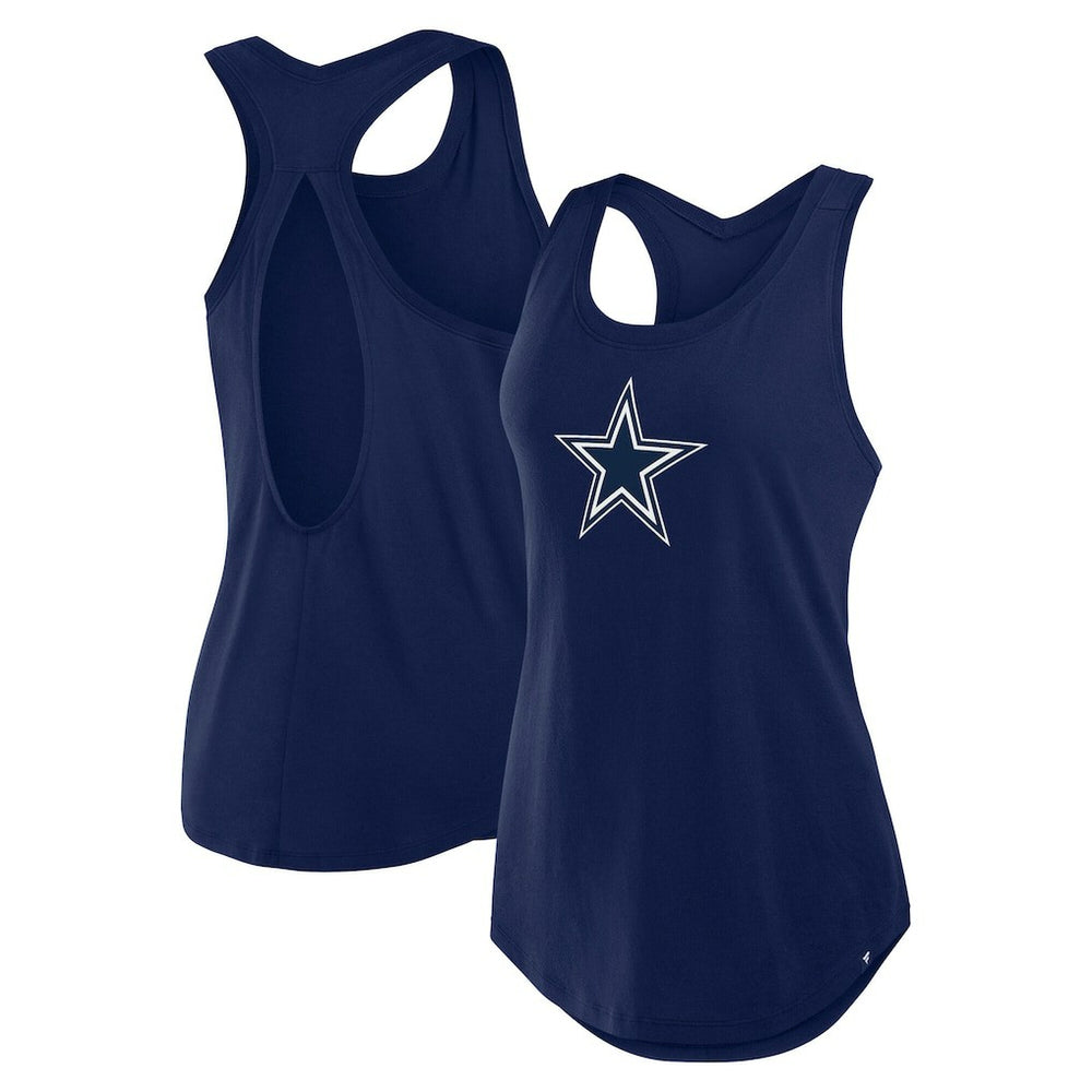 Dallas Cowboys Women's Iron Fan Tank Top - Navy - Fanatics