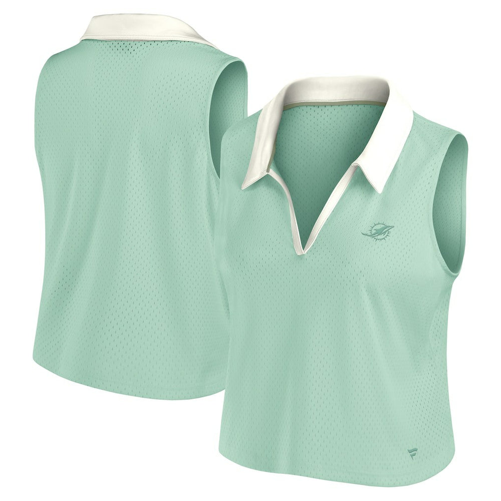 Miami Dolphins Women's Studio Wellness V-Neck Tank Top - Mint - Fanatics