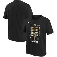 Nike Boston Celtics Youth 2024 NBA Finals Champions Expressive T-Shirt Black