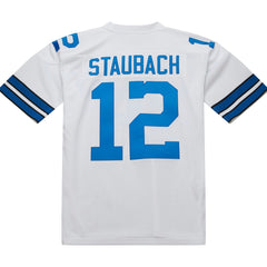 Roger Staubach Dallas Cowboys 1975 Authentic Throwback Retired Player Jersey - White - Mitchell & Ness