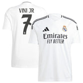 Adidas - Vini Jr. Real Madrid 2024/25 Home Replica Player Jersey - White