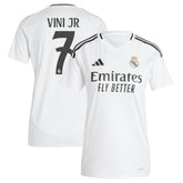Adidas - Vini Jr. Real Madrid Women's 2024/25 Home Replica Player Jersey - White