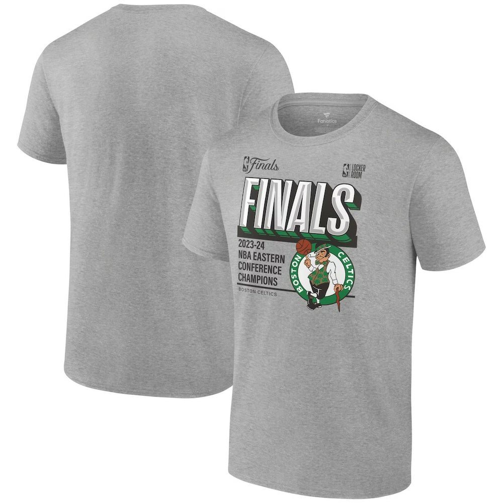 Fanatics Boston Celtics 2024 Eastern Conference Champions Locker Room Big & Tall T-Shirt Heather Gray