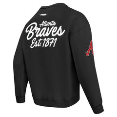 Atlanta Braves Pro Standard Paint The City Dropped Shoulder Pullover Sweatshirt Near Me