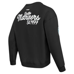 Seattle Mariners Pro Standard Paint The City Dropped Shoulder Pullover Sweatshirt Outlet