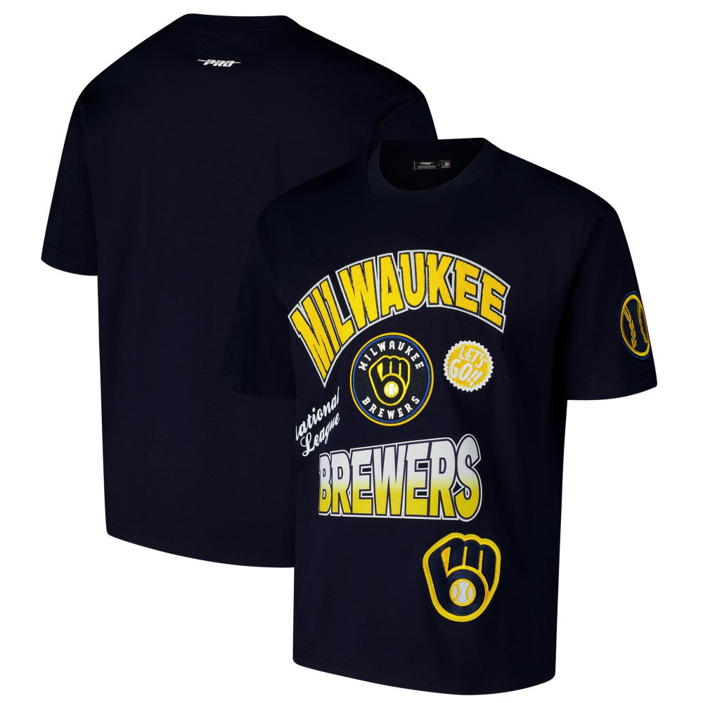 Milwaukee Brewers Pro Standard Turn It Up Dropped Shoulder T-Shirt Near Me
