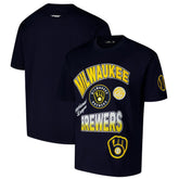 Milwaukee Brewers Pro Standard Turn It Up Dropped Shoulder T-Shirt Near Me