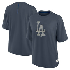 Los Angeles Dodgers Fanatics Women's Oversized Elements Raw Edge Future Ground T-Shirt Outlet