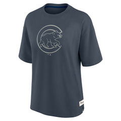 Chicago Cubs Fanatics Women's Oversized Elements Raw Edge Future Ground T-Shirt Near Me