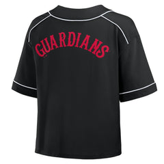 Cleveland Guardians Fanatics Women's Oversized Champ Game Cropped V-Neck T-Shirt Online