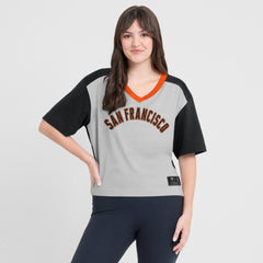 San Francisco Giants Fanatics Oversized Race To Win V-Neck T-Shirt Outlet