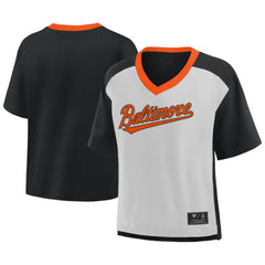 Baltimore Orioles Fanatics Oversized Race To Win V-Neck T-Shirt Outlet