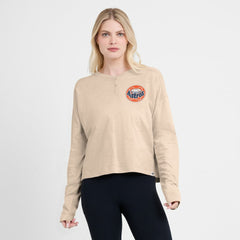 Houston Astros Fanatics Women's Oversized Stadium Slub Long Sleeve Henley T-Shirt Outlet