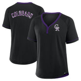 Colorado Rockies Fanatics Women's League Diva Star Raglan V-Neck T-Shirt Outlet