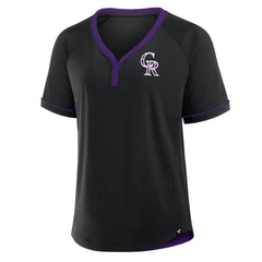 Colorado Rockies Fanatics Women's League Diva Star Raglan V-Neck T-Shirt Outlet