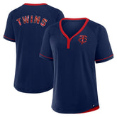 Minnesota Twins Fanatics Women's League Diva Star Raglan V-Neck T-Shirt Near Me