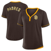 San Diego Padres Fanatics Women's League Diva Star Raglan V-Neck T-Shirt Discount