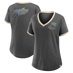 Tampa Bay Rays Fanatics Women's Binge Worthy Stadium Slub V-Neck T-Shirt Discount