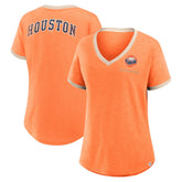 Houston Astros Fanatics Women's Binge Worthy Stadium Slub V-Neck T-Shirt for sale