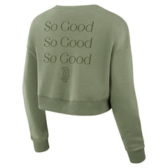 Boston Red Sox Fanatics Women's Studio Cropped Pullover Sweatshirt Online