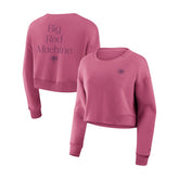 Cincinnati Reds Fanatics Women's Studio Cropped Pullover Sweatshirt Near Me