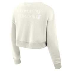 Baltimore Orioles Fanatics Women's Studio Cropped Pullover Sweatshirt Online