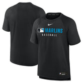 Miami Marlins Nike Authentic Collection Pregame Raglan Dri-FIT T-Shirt Online
