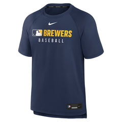 Milwaukee Brewers Nike Authentic Collection Pregame Raglan Dri-FIT T-Shirt Online
