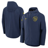 Milwaukee Brewers Nike Authentic Collection Raglan Performance Full-Zip Jacket for sale