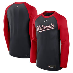 Washington Nationals Nike Authentic Collection Game Time Raglan Dri-FIT Long Sleeve T-Shirt for sale