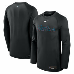 Miami Marlins Nike Authentic Collection Game Time Raglan Dri-FIT Long Sleeve T-Shirt Outlet