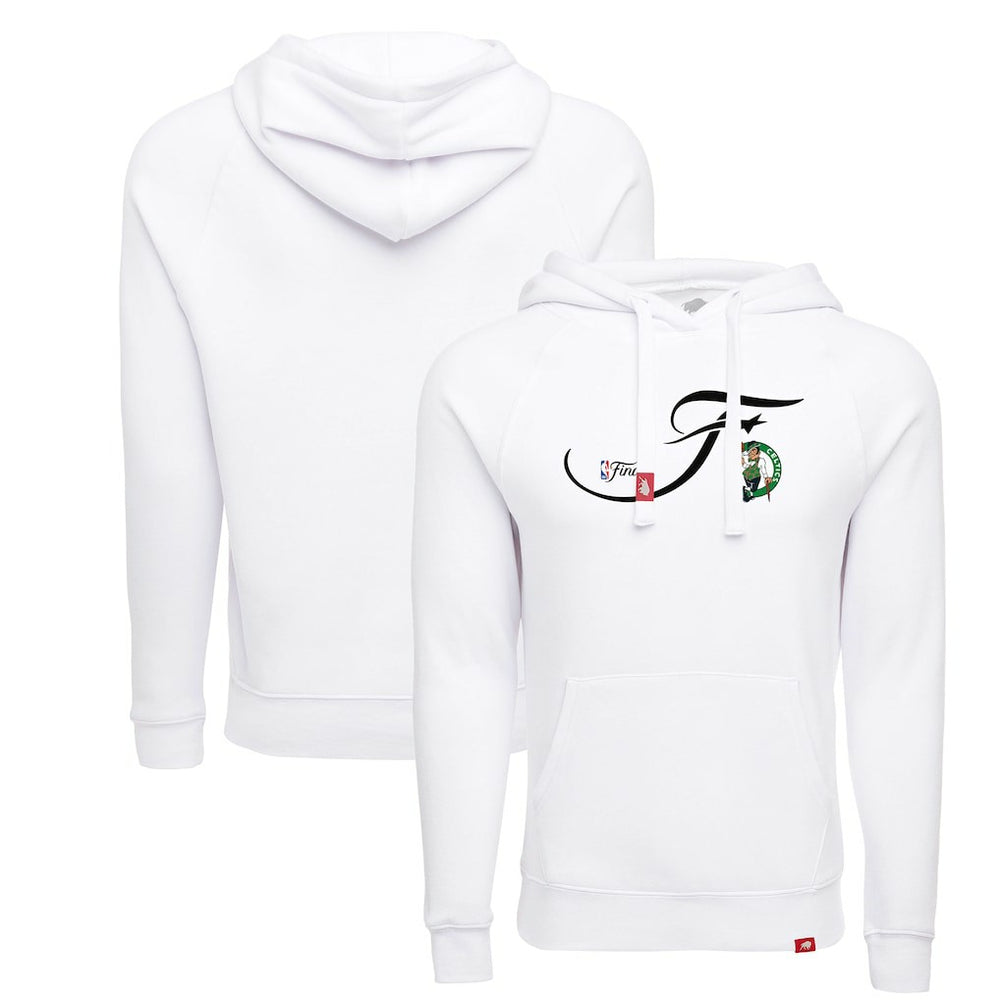 Boston Celtics Sportiqe Unisex 2024 NBA Finals Olsen Tri-Blend Pullover Hoodie White