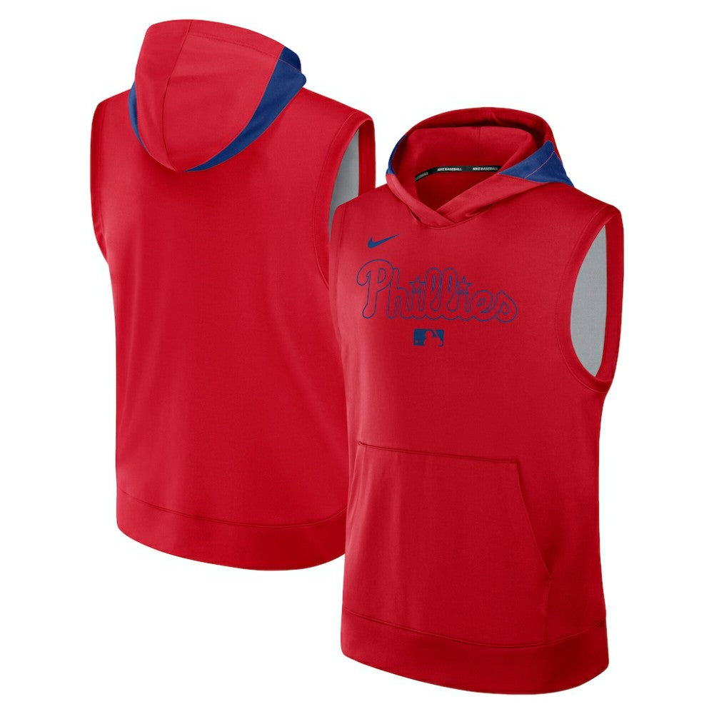 Philadelphia Phillies Nike Authentic Collection Dri-FIT Sleeveless Hoodie Discount