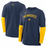 Milwaukee Brewers Nike Authentic Collection Player Dri-FIT Lightweight Pullover Sale