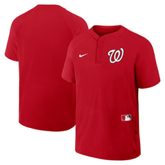 Washington Nationals Nike Authentic Collection Raglan Short Sleeve Windshirt Near Me