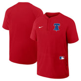 Philadelphia Phillies Nike Authentic Collection Raglan Short Sleeve Windshirt for sale