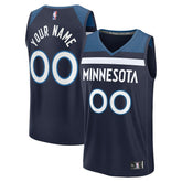 Fanatics Minnesota Timberwolves Fastbreak Custom Jersey Icon Edition Navy