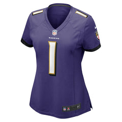 Number 1 Bride Baltimore Ravens Women's Game Jersey - Purple - Nike