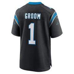 Number 1 Groom Carolina Panthers Game Jersey - Black - Nike