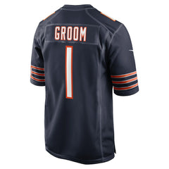 Number 1 Groom Chicago Bears Game Jersey - Navy - Nike