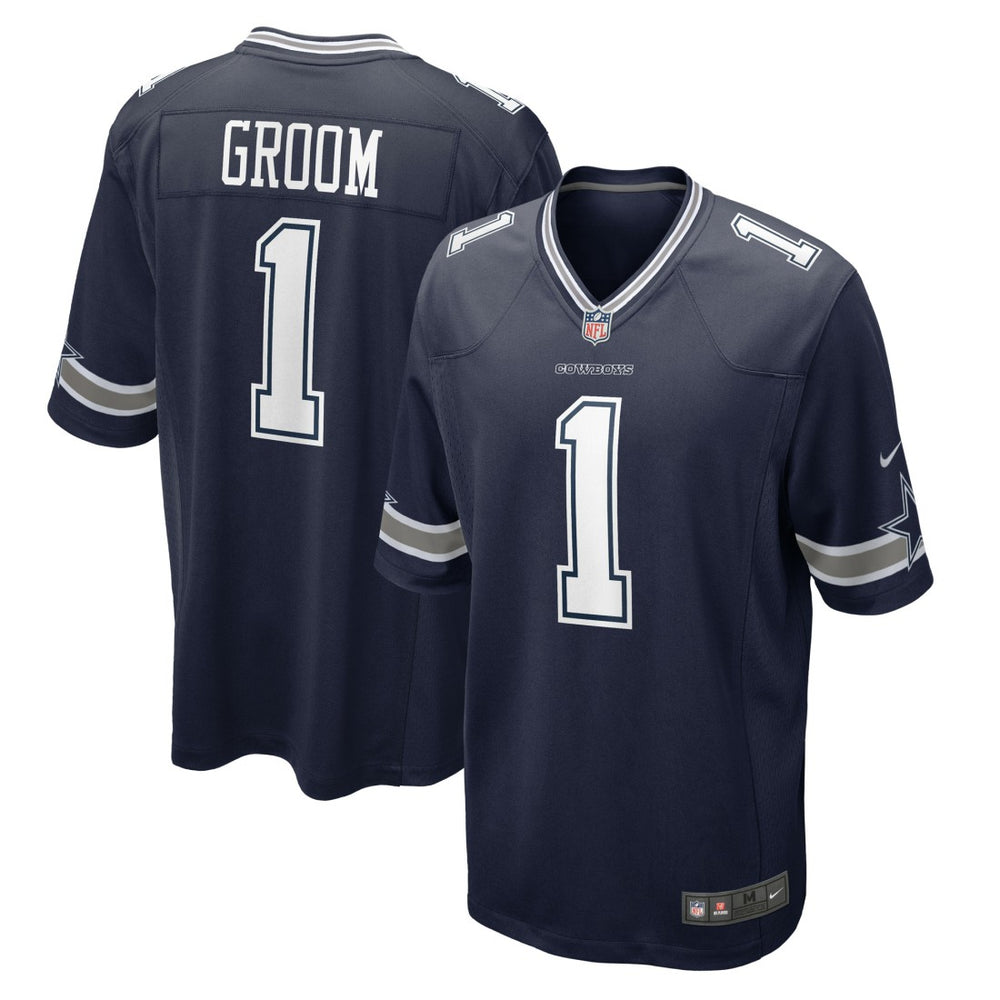 Number 1 Groom Dallas Cowboys Game Jersey - Navy - Nike
